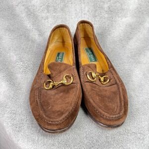 Cole Haan Brown Suede Horsebit Loafers Made in Italy Women's Size 8